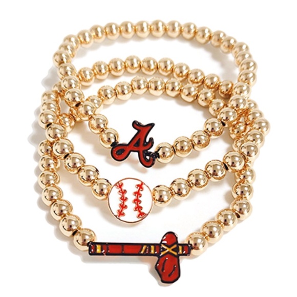 3 Row "A" Base Ball Bracelet - Picture 1 of 1